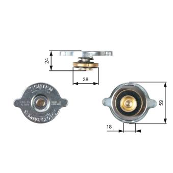 Bouchon de radiateur GATES RC115