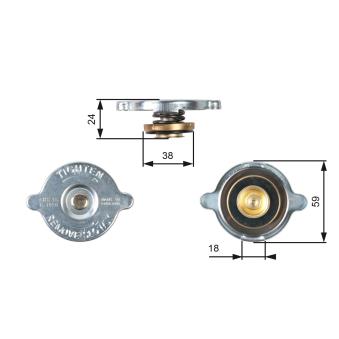 Bouchon de radiateur GATES RC113