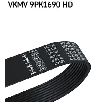 Courroie trapézoïdale à nervures SKF VKMV 9PK1690 HD