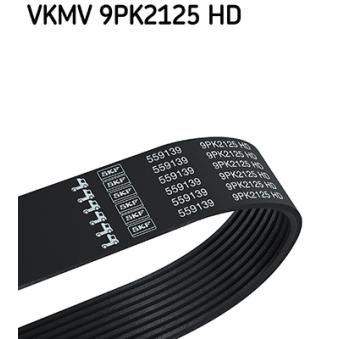 Courroie trapézoïdale à nervures SKF VKMV 9PK2125 HD