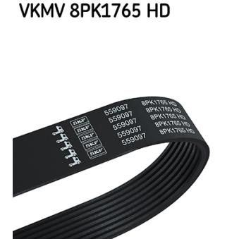 Courroie trapézoïdale à nervures SKF VKMV 8PK1765 HD