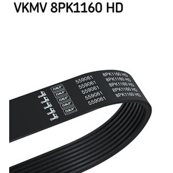 Courroie trapézoïdale à nervures SKF VKMV 8PK1160 HD