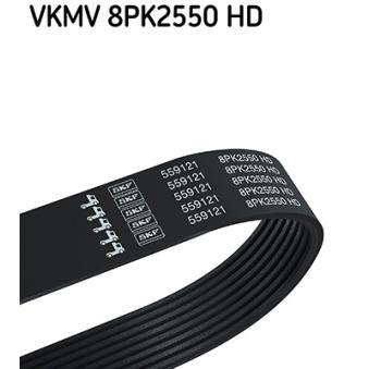Courroie trapézoïdale à nervures SKF VKMV 8PK2550 HD