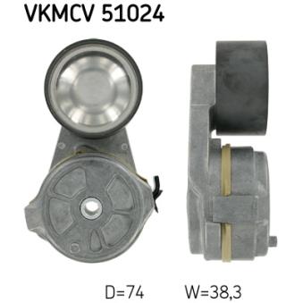 Poulie-tendeur, courroie trapézoïdale à nervures SKF