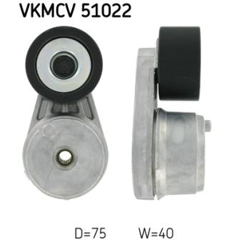 Poulie-tendeur, courroie trapézoïdale à nervures SKF VKMCV 51022