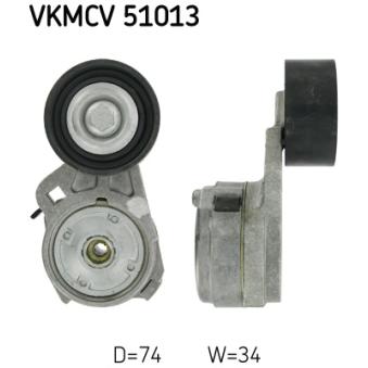Poulie-tendeur, courroie trapézoïdale à nervures SKF VKMCV 51013