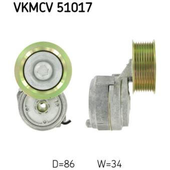 Poulie-tendeur, courroie trapézoïdale à nervures SKF