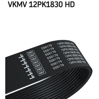 Courroie trapézoïdale à nervures SKF VKMV 12PK1830 HD