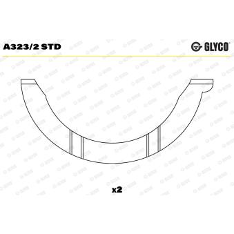 Rondelle d'écartement, vilebrequin GLYCO A323/2 STD