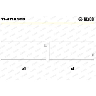 Coussinet de bielle GLYCO 71-4716 STD