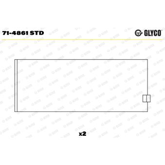 Coussinet de bielle GLYCO 71-4861 STD