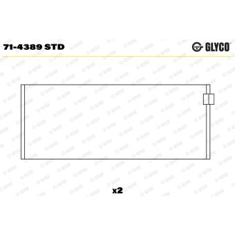 Coussinet de bielle GLYCO 71-4389 STD