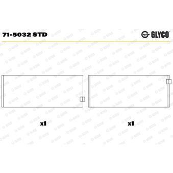 Coussinet de bielle GLYCO 71-5032 STD