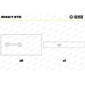 Support d'arbre à came GLYCO N150/7 STD