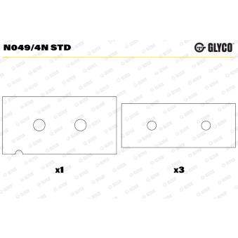 Support d'arbre à came GLYCO N049/4N STD