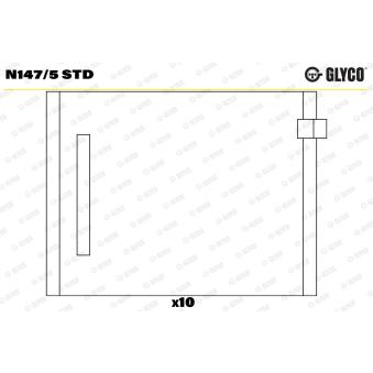 Support d'arbre à came GLYCO N147/5 STD