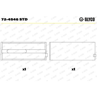 Coussinet de vilebrequin GLYCO 72-4546 STD