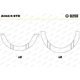 Rondelle d'écartement, vilebrequin GLYCO A142/4 STD