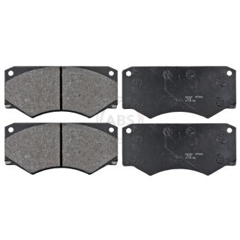 Jeu de 4 plaquettes de frein avant A.B.S.