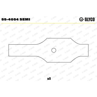 Coussinet de palier, bielle GLYCO 55-4054 SEMI