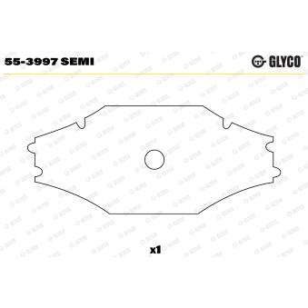Coussinet de palier, bielle GLYCO 55-3997 SEMI