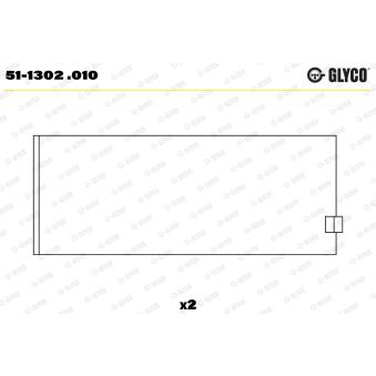 Coussinet de bielle GLYCO 51-1302 .010
