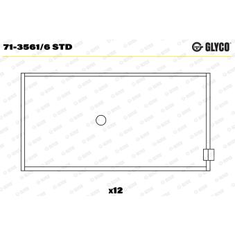 Coussinet de bielle GLYCO 71-3561/6 STD