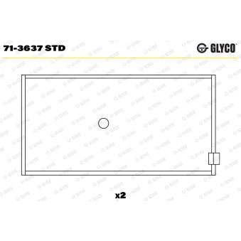 Coussinet de bielle GLYCO 71-3637 STD