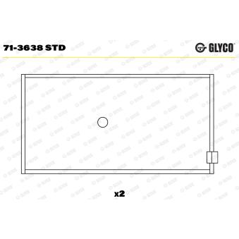 Coussinet de bielle GLYCO 71-3638 STD