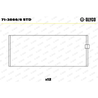 Coussinet de bielle GLYCO 71-3866/6 STD