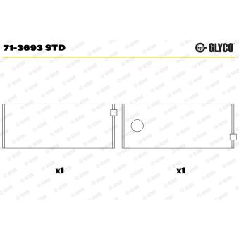 Coussinet de bielle GLYCO 71-3693 STD