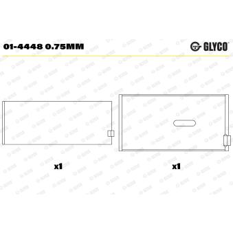 Coussinet de bielle GLYCO 01-4448 0.75mm
