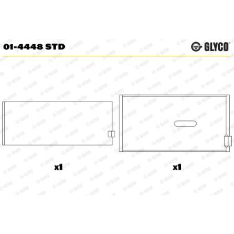 Coussinet de bielle GLYCO 01-4448 STD