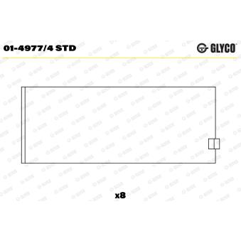 Coussinet de bielle GLYCO 01-4977/4 STD
