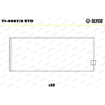Coussinet de bielle GLYCO 71-4087/6 STD