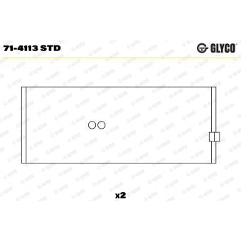 Coussinet de bielle GLYCO 71-4113 STD