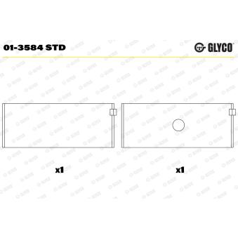 Coussinet de bielle GLYCO 01-3584 STD