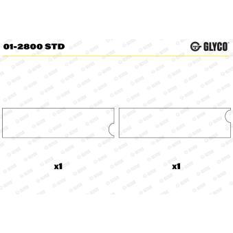 Coussinet de bielle GLYCO 01-2800 STD