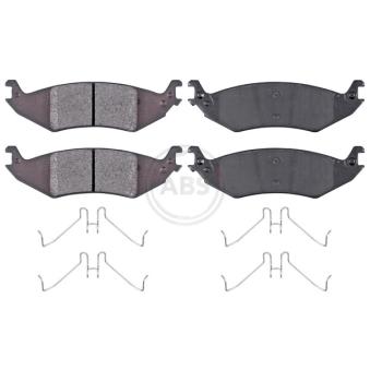 Jeu de 4 plaquettes de frein avant A.B.S. 38444
