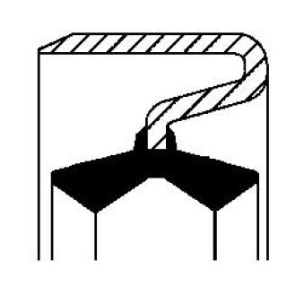 Bague d'étanchéité, fusée d'essieu CORTECO 12014834B