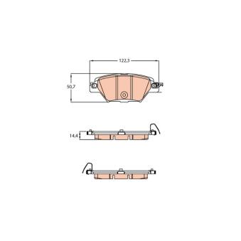 Jeu de 4 plaquettes de frein avant TRW