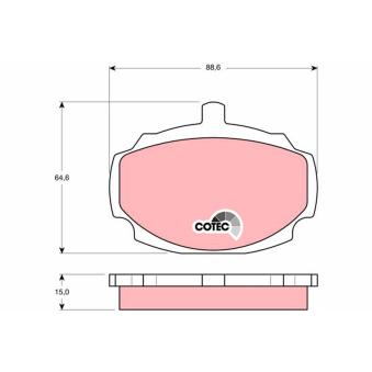 Jeu de 4 plaquettes de frein avant TRW GDB331