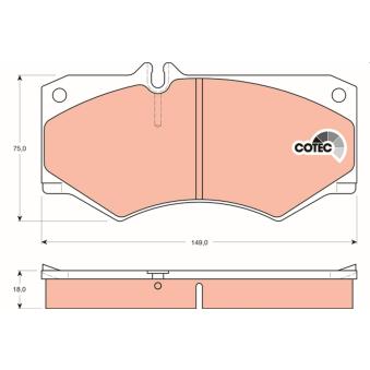 Jeu de 4 plaquettes de frein avant TRW
