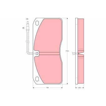 Jeu de 4 plaquettes de frein avant TRW GDB761