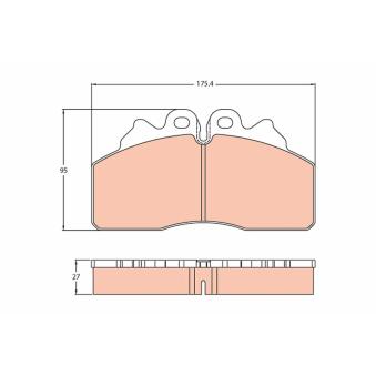 Jeu de 4 plaquettes de frein avant TRW