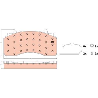 Jeu de 4 plaquettes de frein avant TRW GDB5114