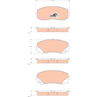 Jeu de 4 plaquettes de frein avant TRW GDB3492