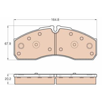 Jeu de 4 plaquettes de frein avant TRW