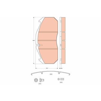 Jeu de 4 plaquettes de frein avant TRW