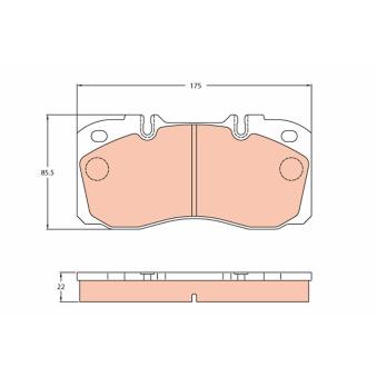 Jeu de 4 plaquettes de frein avant TRW